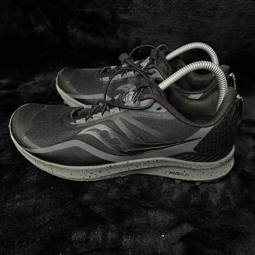 Saucony‎ Peregrine 12 S10737-05 Womens 9.5 Running Shoes Black Charcoal Sneaker